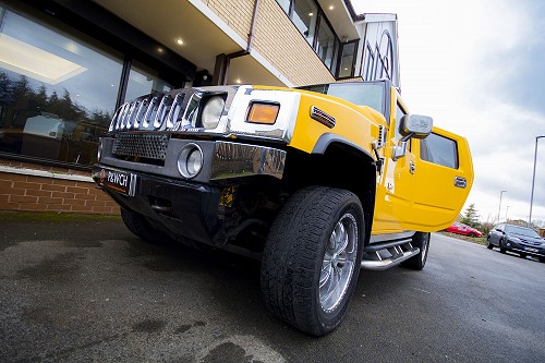 Hummer H2 from low angle