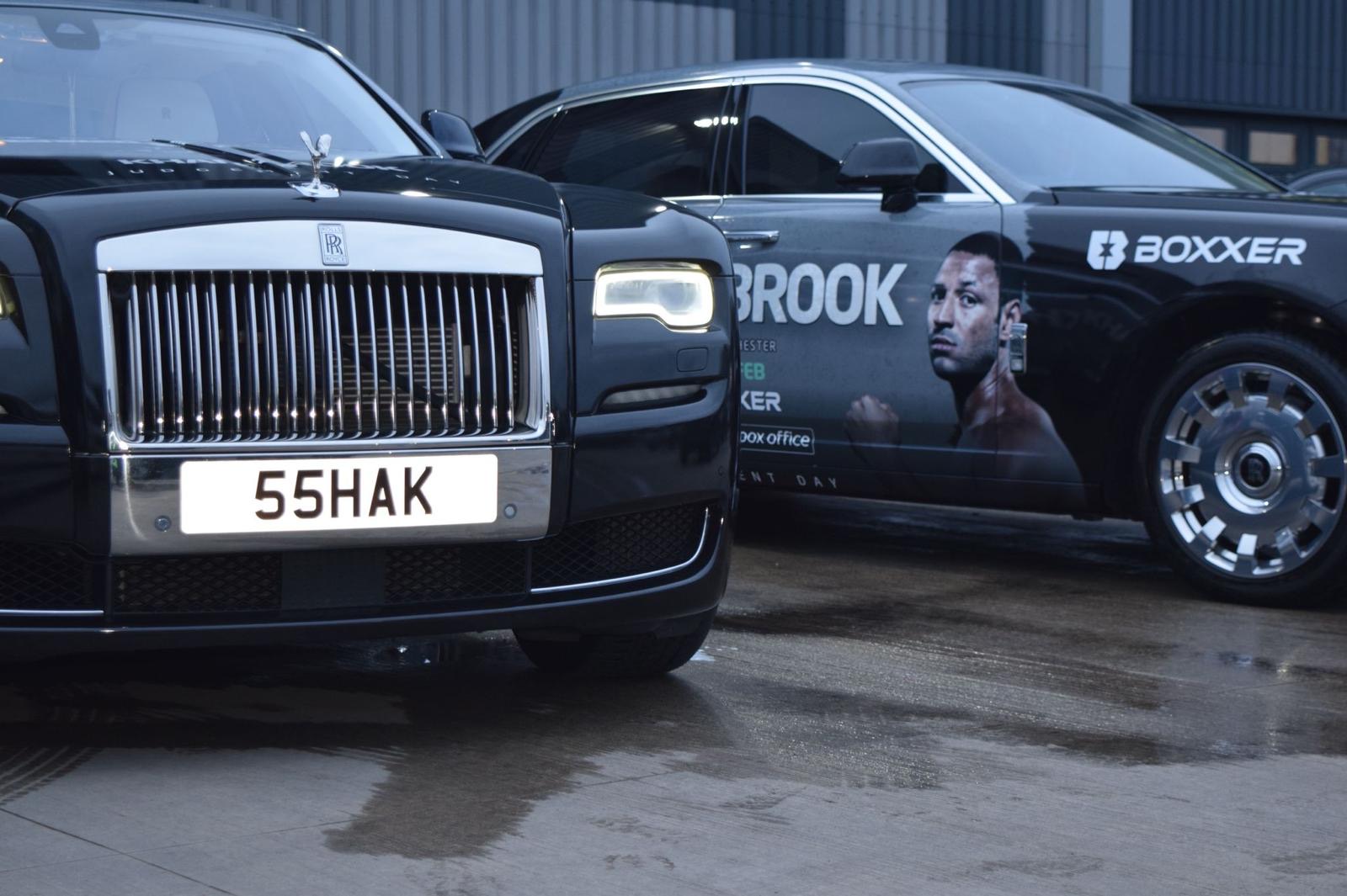Black Rolls-Royce prepared for an event chauffeur arrival
