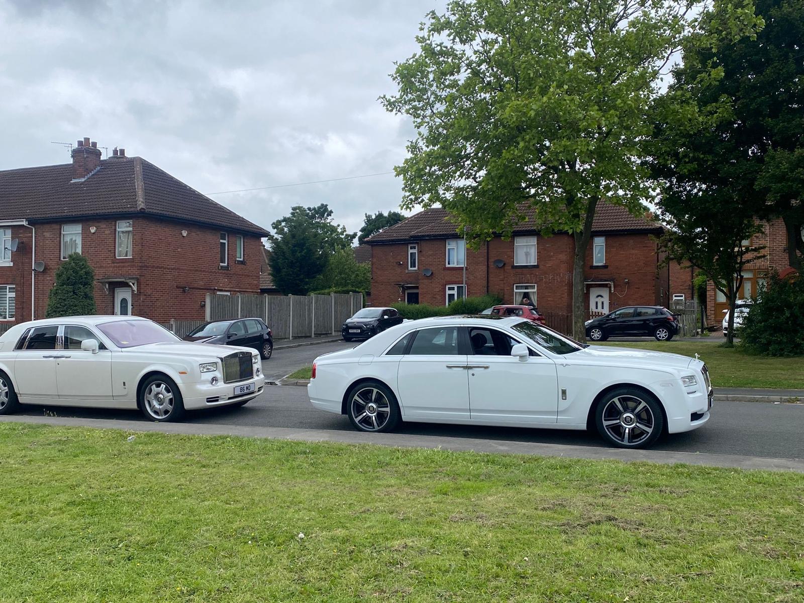 White chauffeur car convoy for Halifax and Calderdale bookings